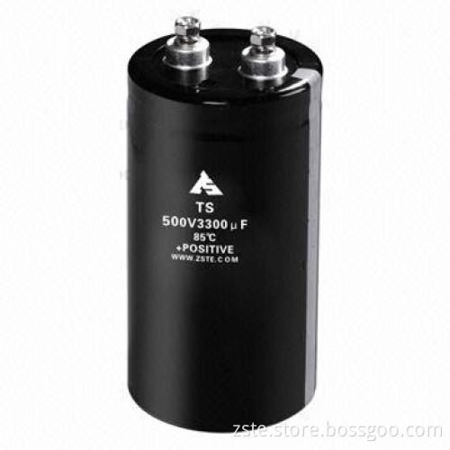 Aluminum electrolytic capacitors, screw type, long life